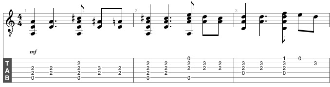 Tab and notation sample.